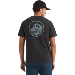 The North Face Men’s Tri-Blend Mountain Days Short-Sleeve Tee – Casual Graphic T-Shirt, Regular Fit, Cotton/Polyester/Tencel(Tnf Dark Grey White Heather)