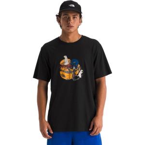 The North Face Men’s Woodland Wanderer Short Sleeve Tee – Casual Stylish Graphic T-Shirt, Regular Fit, Soft Cotton Fabric(Tnf Black)