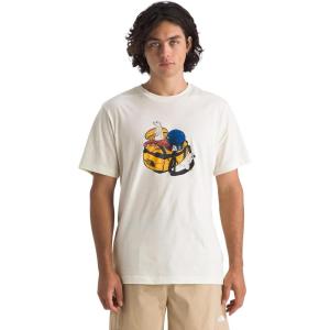 The North Face Men’s Woodland Wanderer Short Sleeve Tee – Casual Stylish Graphic T-Shirt, Regular Fit, Soft Cotton Fabric(White Dune)