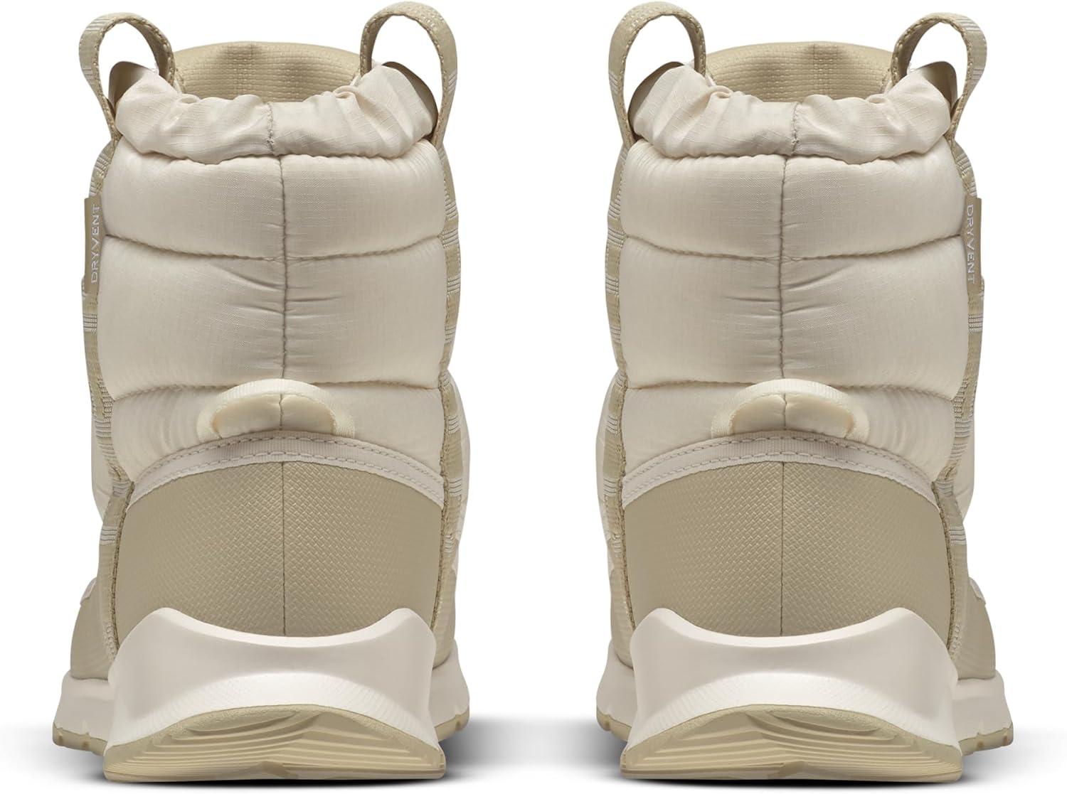 imageTHE NORTH FACE Kids Thermoball Pullon Wp Boot Insulated amp Waterproof Bungee Collar Rubber SoleWhite DuneGravel