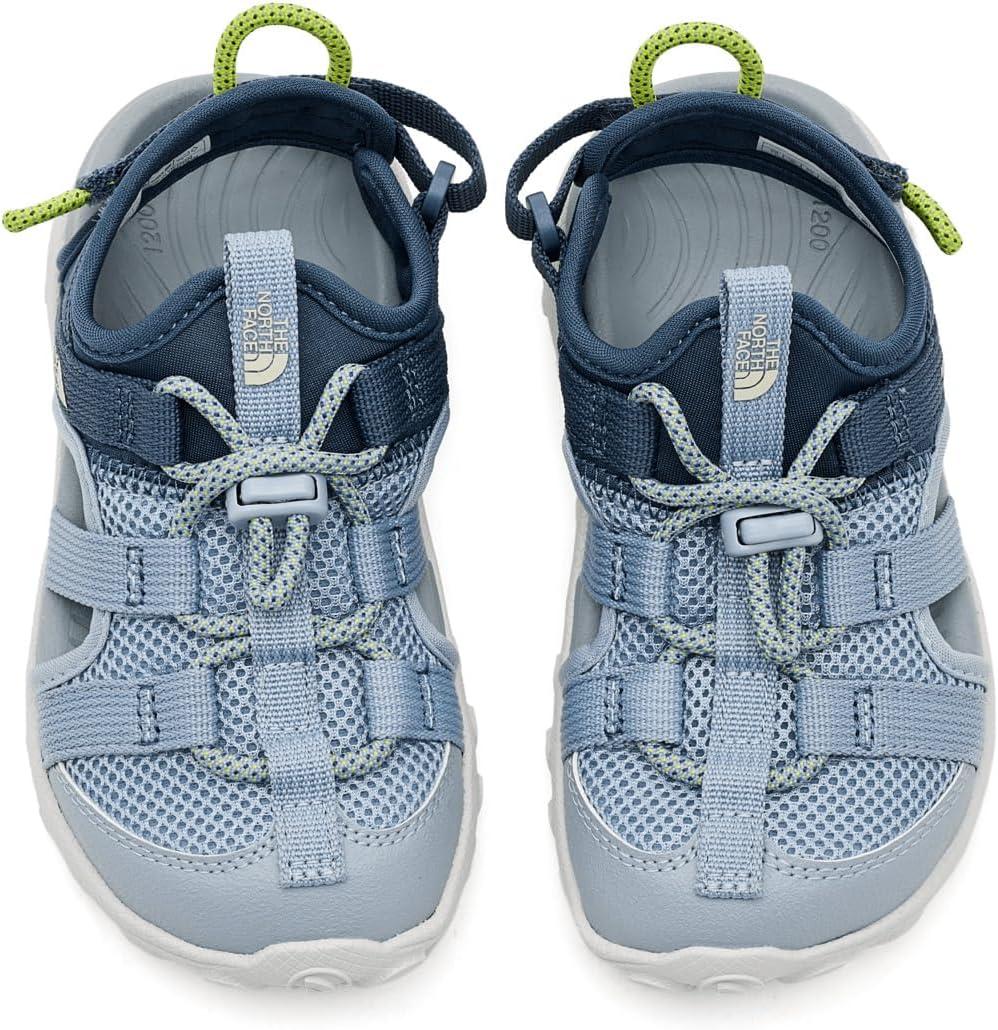 imageThe North Face Kids Explore Camp Shandal Kids Hiking Sandal for Boys amp GirlsFrost GreyFizz Lime