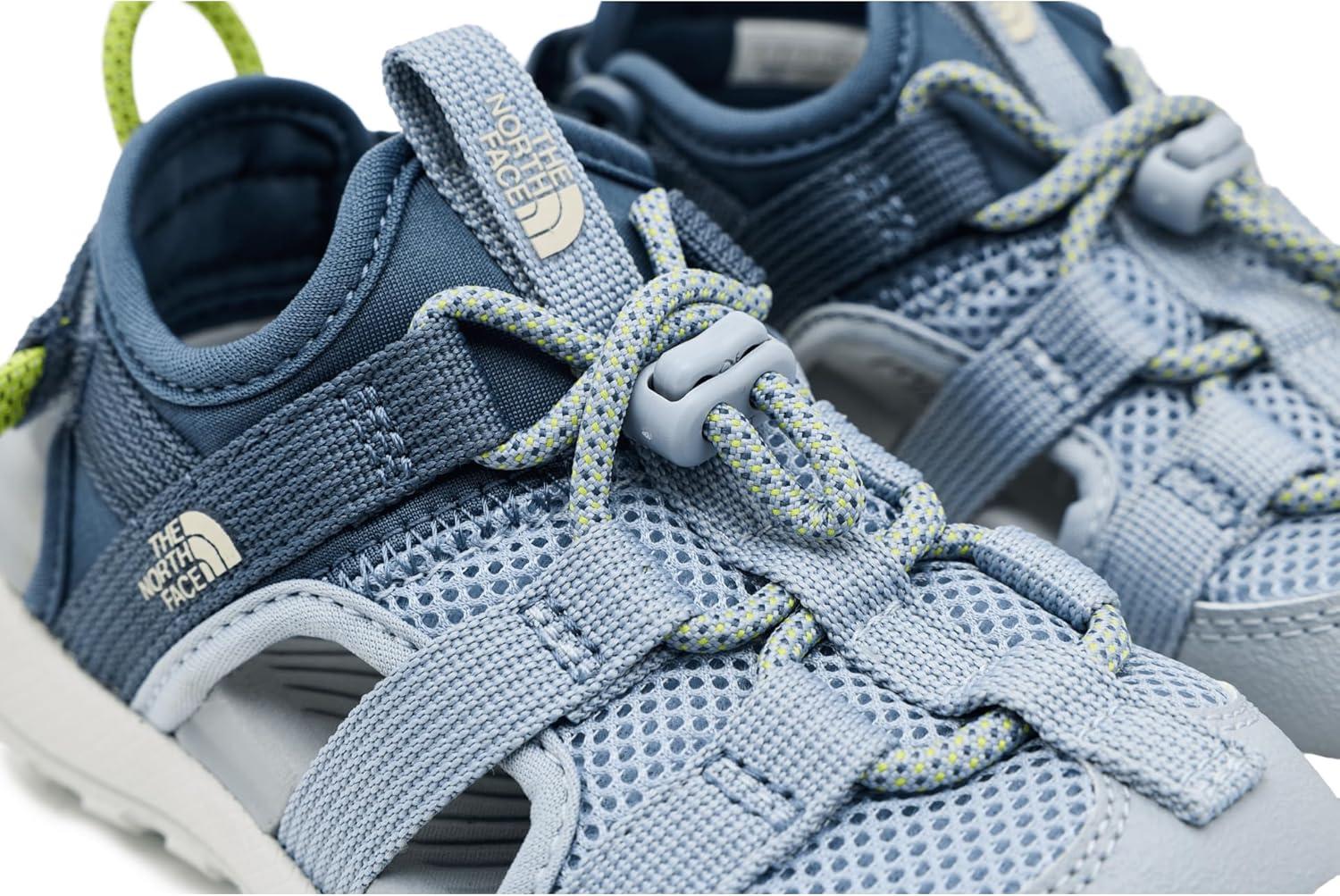 imageThe North Face Kids Explore Camp Shandal Kids Hiking Sandal for Boys amp GirlsFrost GreyFizz Lime