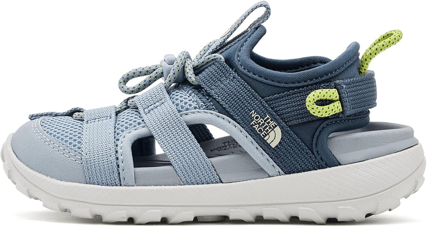 imageThe North Face Kids Explore Camp Shandal Kids Hiking Sandal for Boys amp GirlsFrost GreyFizz Lime
