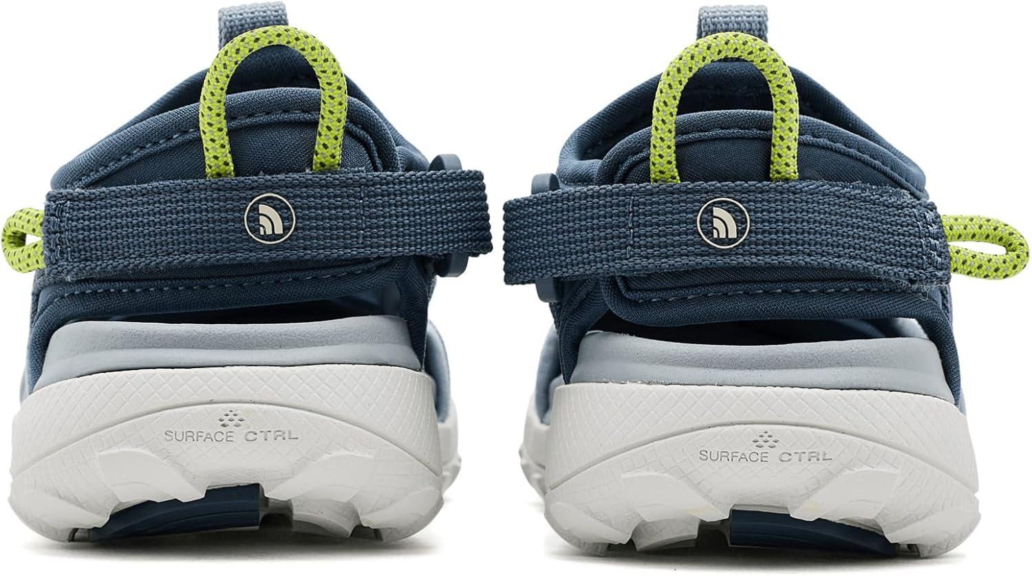 imageThe North Face Kids Explore Camp Shandal Kids Hiking Sandal for Boys amp GirlsFrost GreyFizz Lime