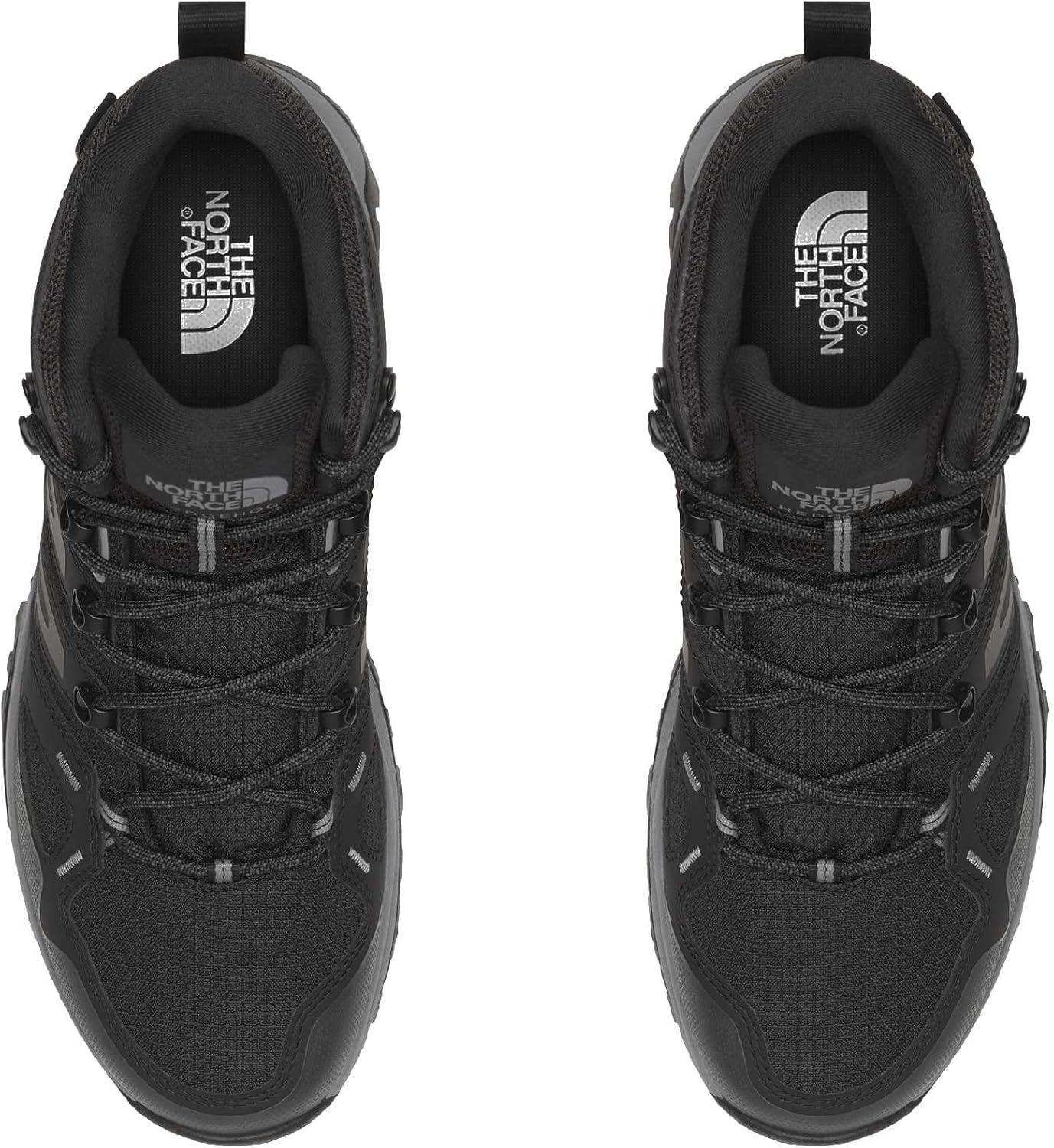 imageThe North Face Mens Hedgehog Mid Goretex Hiking Shoe Waterproof Cushioned amp Rubber OutsoleTnf BlackAsphalt Grey