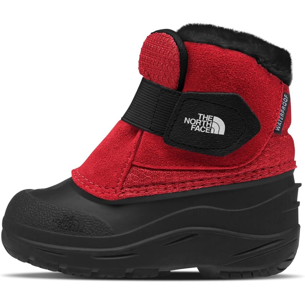 imageTHE NORTH FACE Kids Alpenglow II Insulated Snow Boot Waterproof Construction amp Durable Rubber OutsoleFiery RedTnf Black