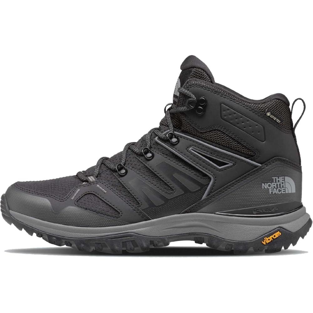 imageThe North Face Mens Hedgehog Mid Goretex Hiking Shoe Waterproof Cushioned amp Rubber OutsoleTnf BlackAsphalt Grey