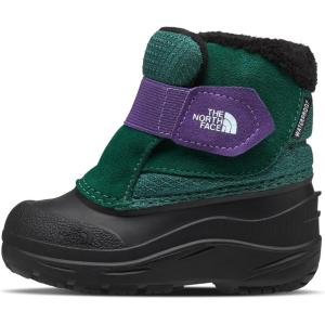 THE NORTH FACE Kids’ Alpenglow II Insulated Snow Boot | Waterproof Construction & Durable Rubber Outsole(Evergreen/Peak Purple)