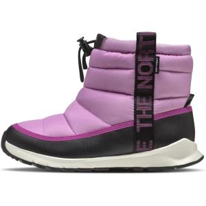 THE NORTH FACE Kids’ Thermoball Pull-on Wp Boot | Insulated & Waterproof, Bungee Collar, Rubber Sole(Dragonfruit/Deep Mulberry)