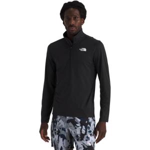 The North Face Men’s 24/7 Quarter Zip Tee – Lightweight Long Sleeve 1/4 Zip Pullover, Moisture Wicking Fabric,2 Logos(Tnf Black)