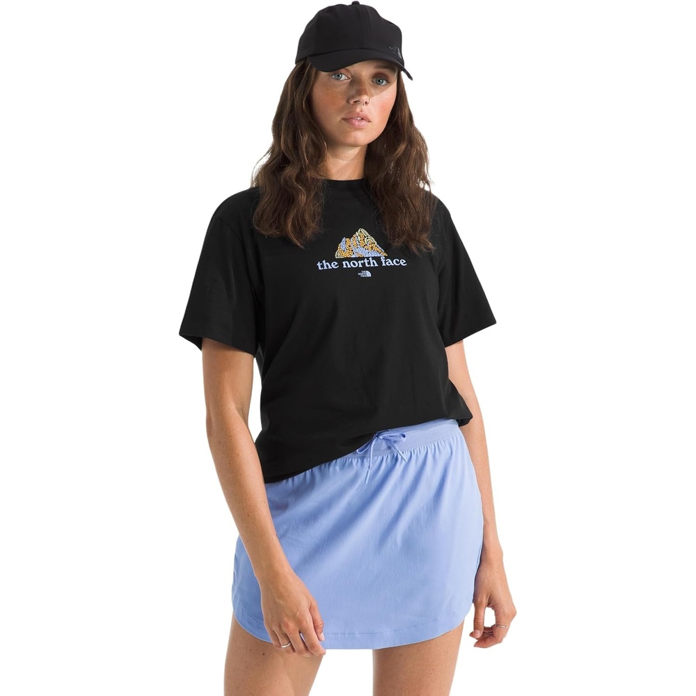 imageThe North Face Womens Wildflower Mountain ShortSleeve Tee  Casual Stylish Graphic TShirt Relaxed Fit Cotton FabricTnf Black