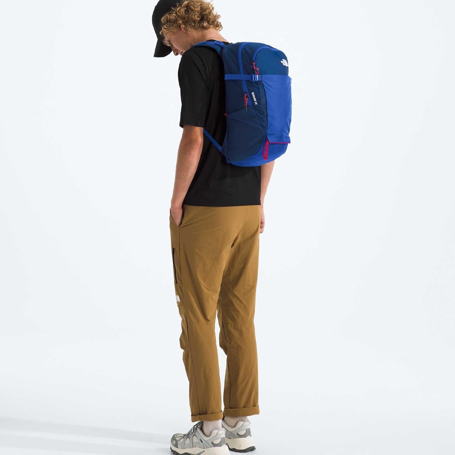 image:imageThe North Face Basin 24 Liter Technical Daypack with Rain Cover Unisex Hiking Pole Attachment Compression Straps Estate BlueTNF Blue One SizeEstate BlueTnf Blue