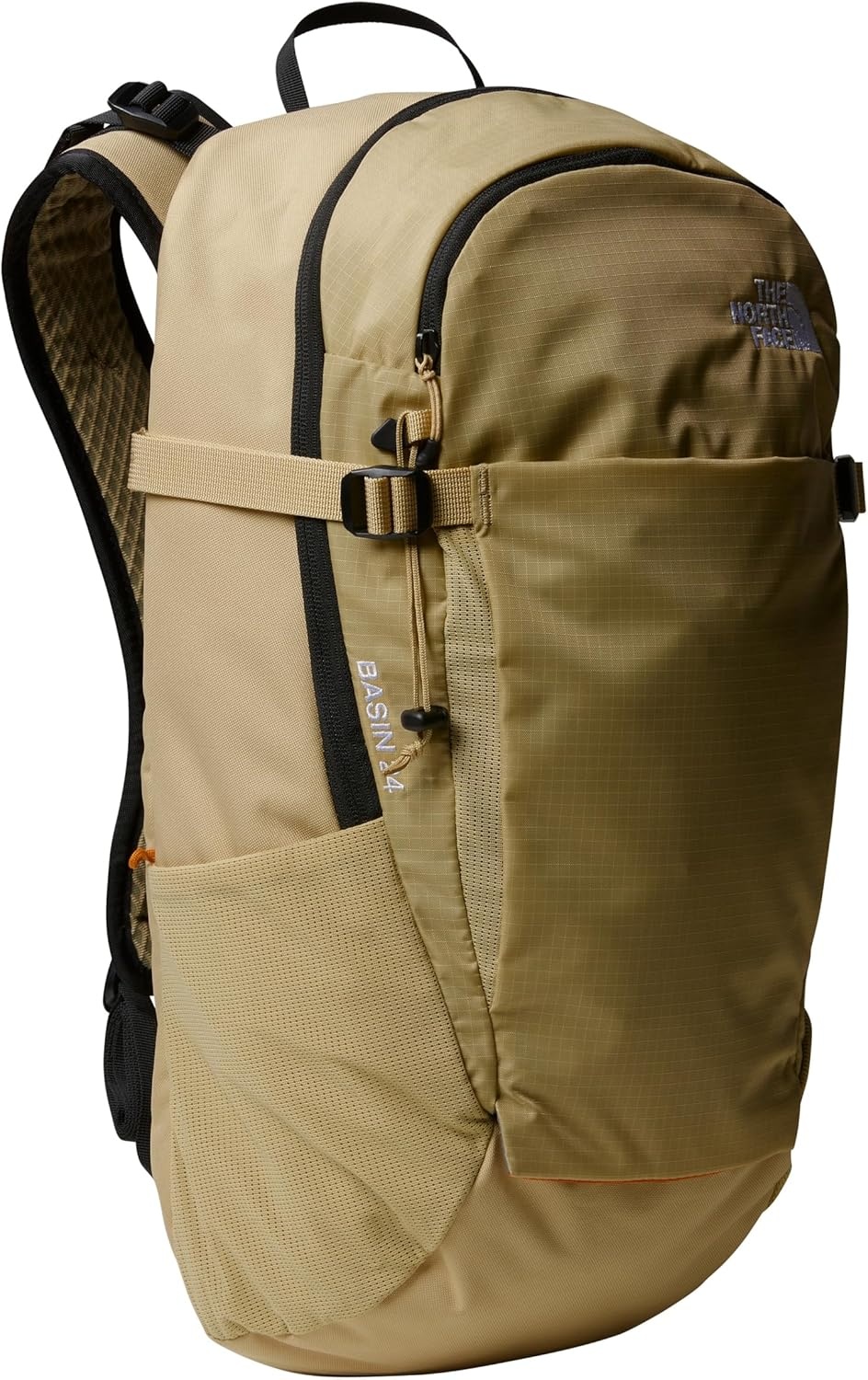 image:imageThe North Face Basin 24 Liter Technical Daypack with Rain Cover Unisex Hiking Pole Attachment Compression Straps Estate BlueTNF Blue One SizeKhaki StoneDesert Rust
