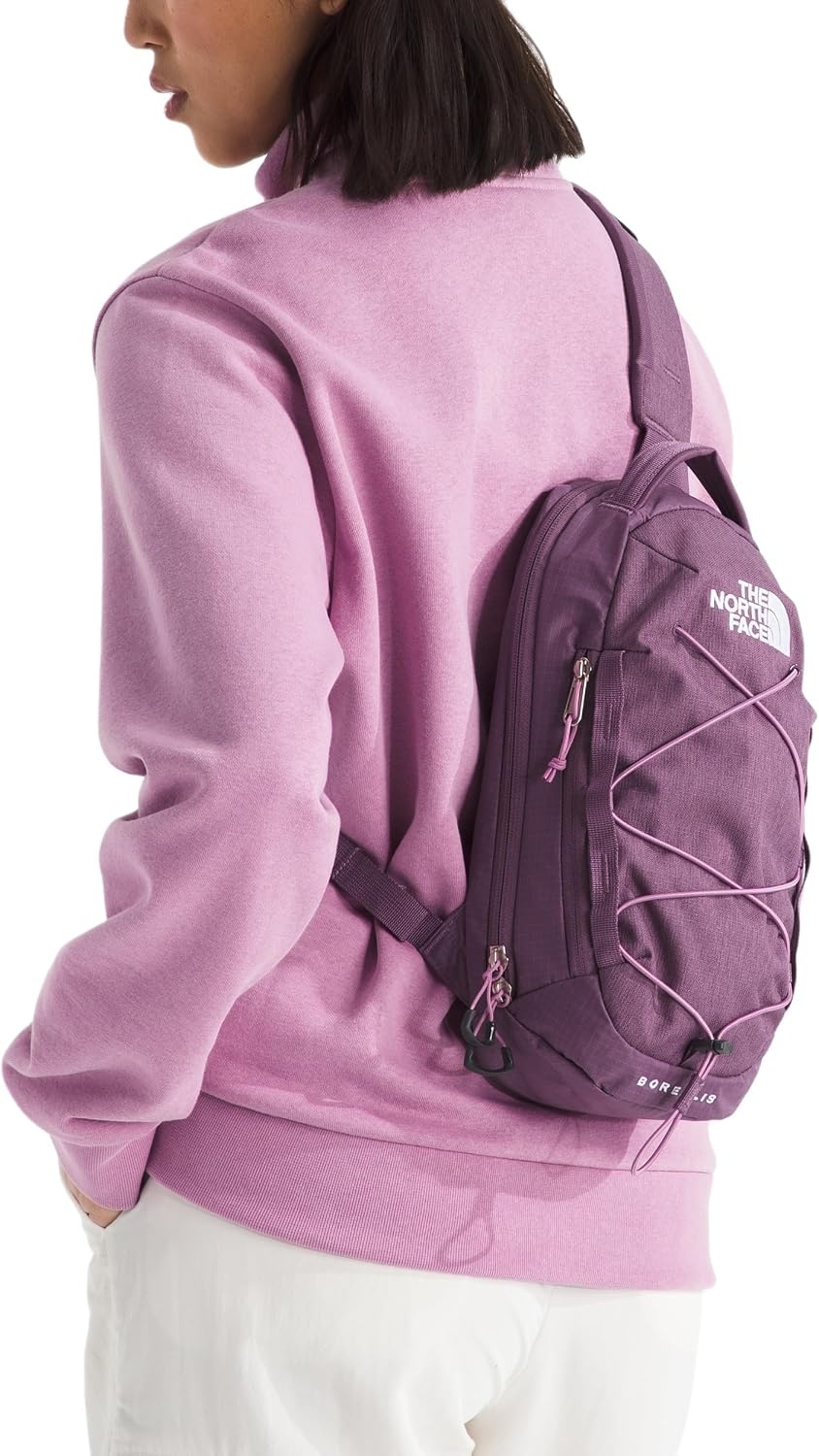 image:imageTHE NORTH FACE Borealis SIing Bag Crossbody Adjustable Strap Water Repellent Finish Multiple Compartments Tablet SleeveChroma Purple Light HeatherHushed Lavender
