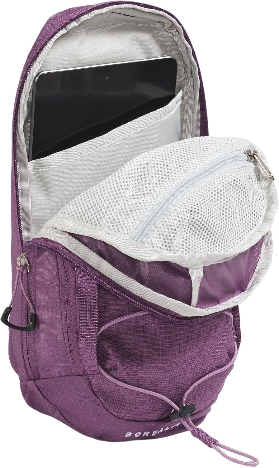 image:imageTHE NORTH FACE Borealis SIing Bag Crossbody Adjustable Strap Water Repellent Finish Multiple Compartments Tablet SleeveChroma Purple Light HeatherHushed Lavender