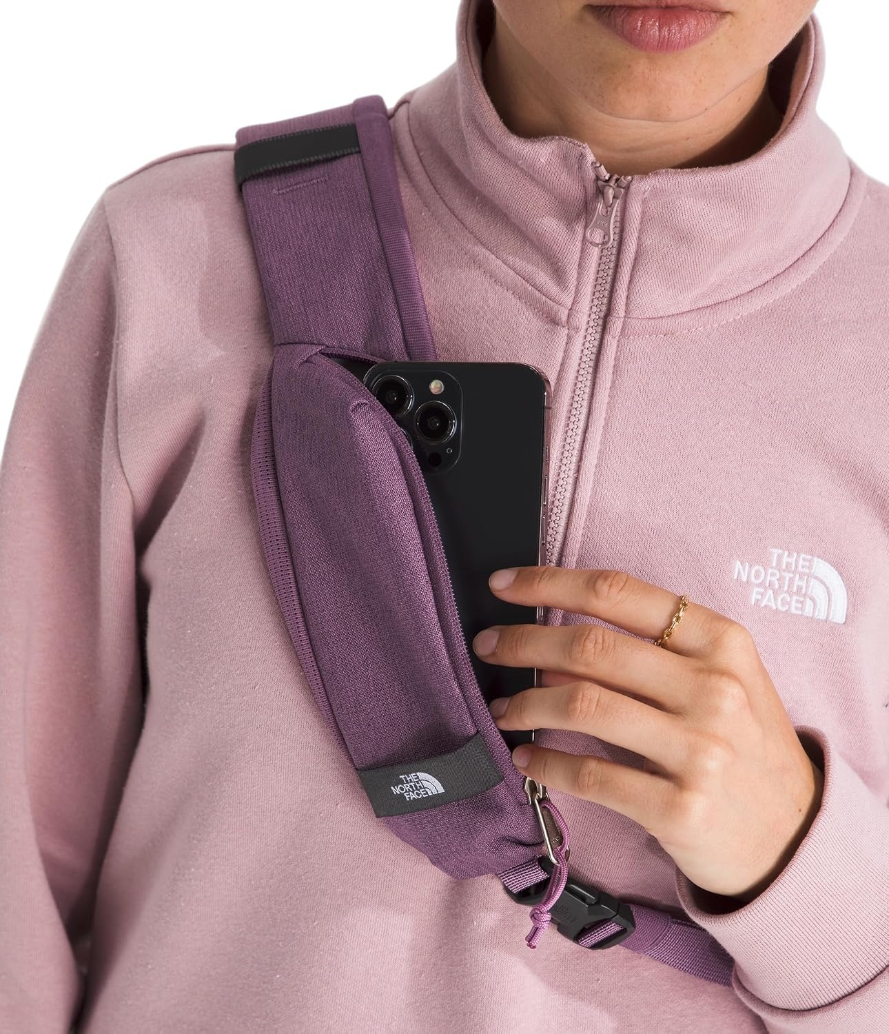 image:imageTHE NORTH FACE Borealis SIing Bag Crossbody Adjustable Strap Water Repellent Finish Multiple Compartments Tablet SleeveChroma Purple Light HeatherHushed Lavender