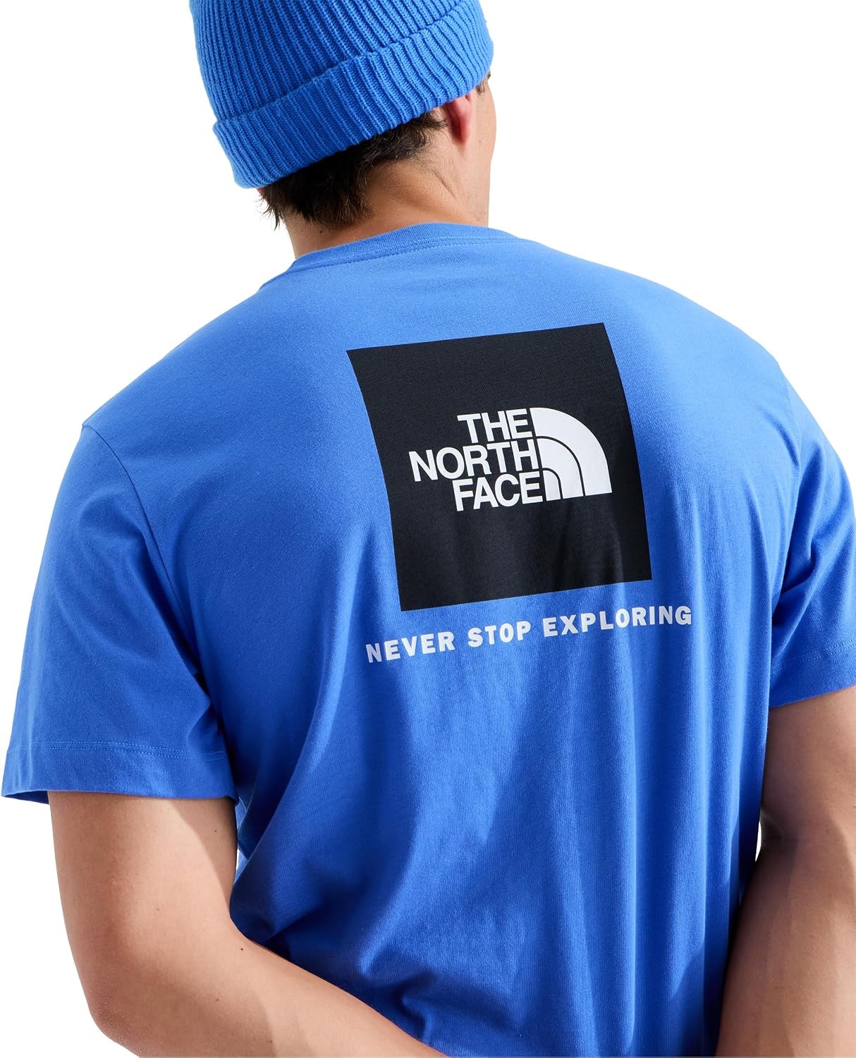 image:imageTHE NORTH FACE Mens Core Box NSE Short Sleeve Tee Branded Tshirt With a Ribbed CollarActive Blue