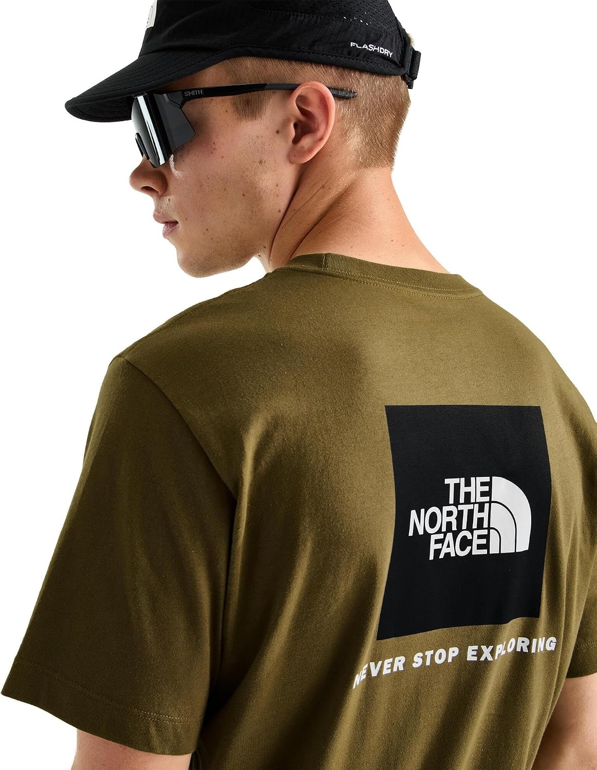 image:imageTHE NORTH FACE Mens Core Box NSE Short Sleeve Tee Branded Tshirt With a Ribbed CollarCaraway Seed