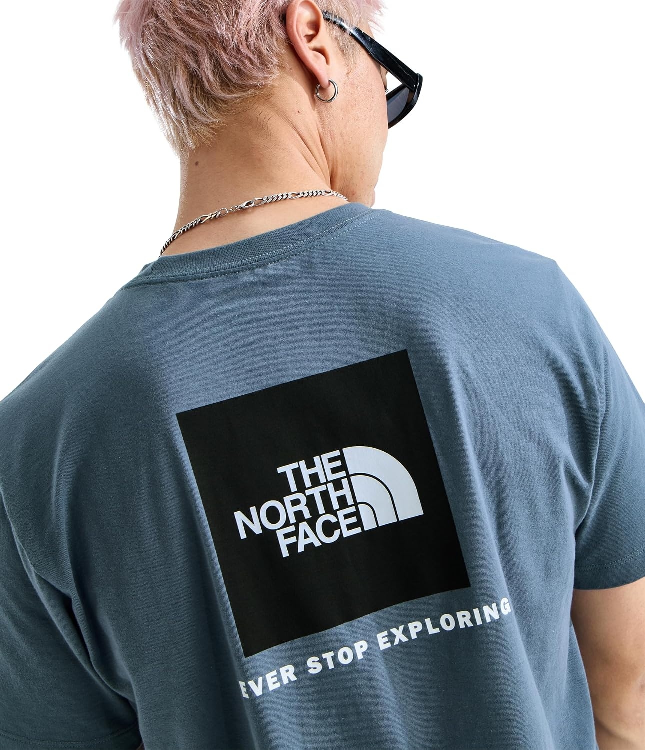 image:imageTHE NORTH FACE Mens Core Box NSE Short Sleeve Tee Branded Tshirt With a Ribbed CollarGranite Grey