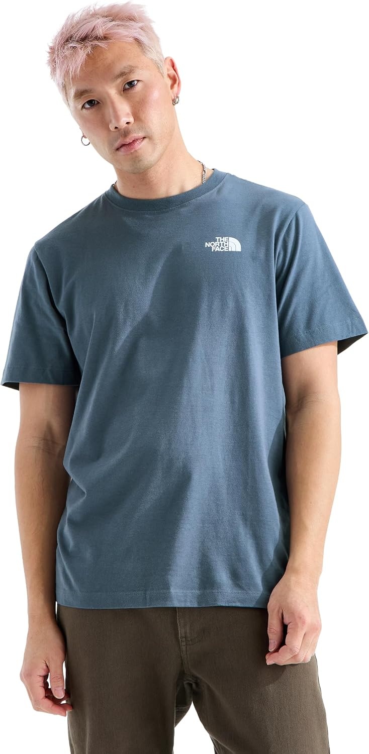 image:imageTHE NORTH FACE Mens Core Box NSE Short Sleeve Tee Branded Tshirt With a Ribbed CollarGranite Grey
