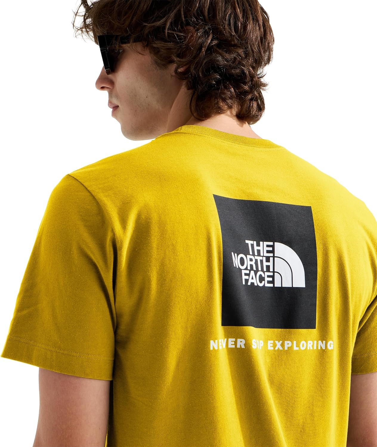 image:imageTHE NORTH FACE Mens Core Box NSE Short Sleeve Tee Branded Tshirt With a Ribbed CollarPigment Yellow