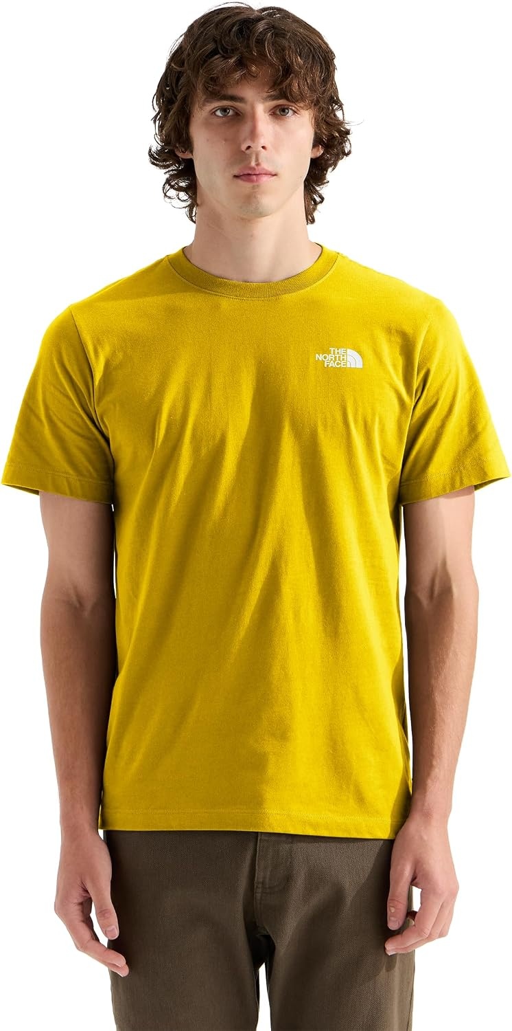 image:imageTHE NORTH FACE Mens Core Box NSE Short Sleeve Tee Branded Tshirt With a Ribbed CollarPigment Yellow