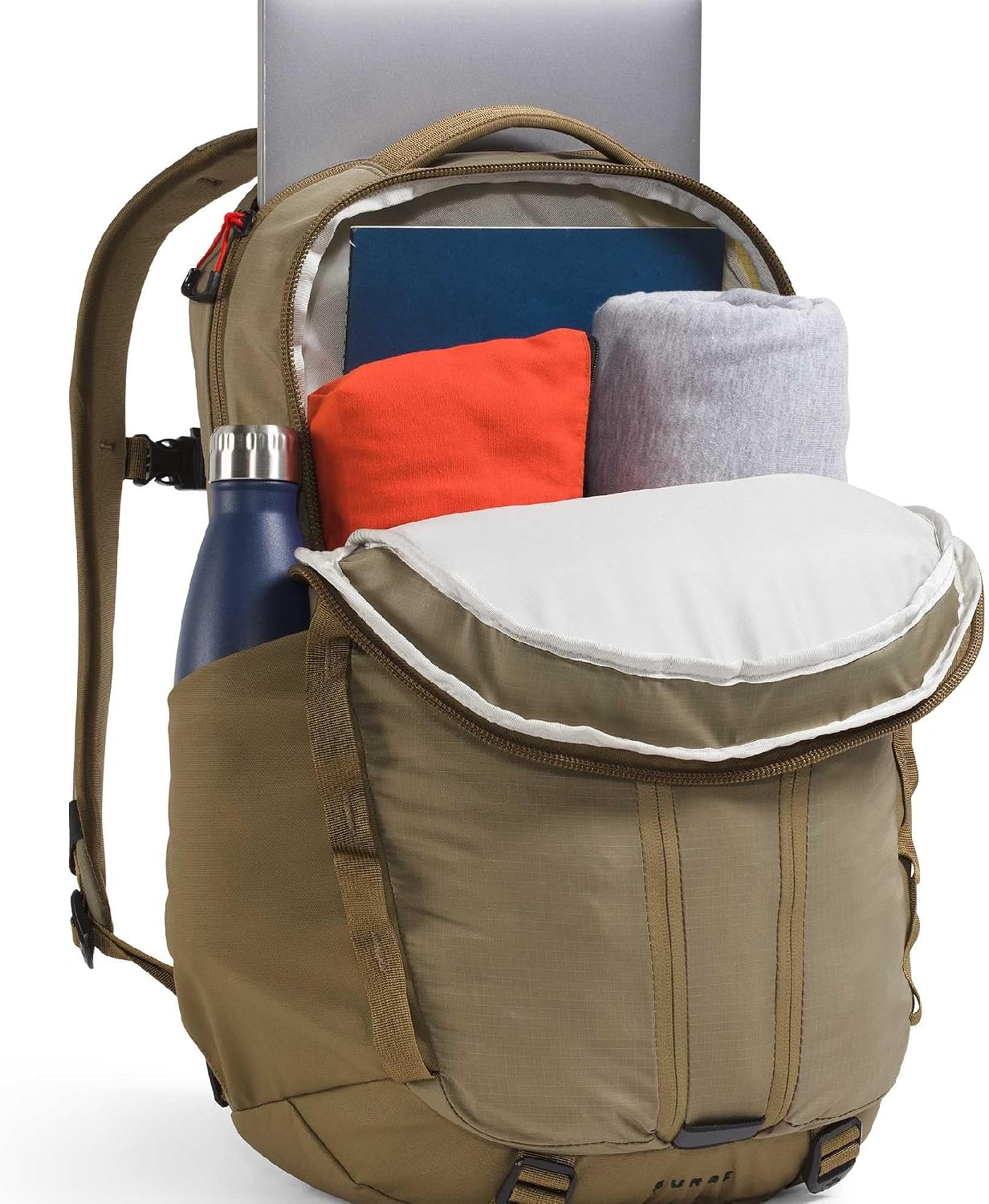 image:imageTHE NORTH FACE Surge Commuter Laptop Backpack Daypack With Water Repellent Finish 16 Laptop Sleeve Reflective DetailsCedarLava Red