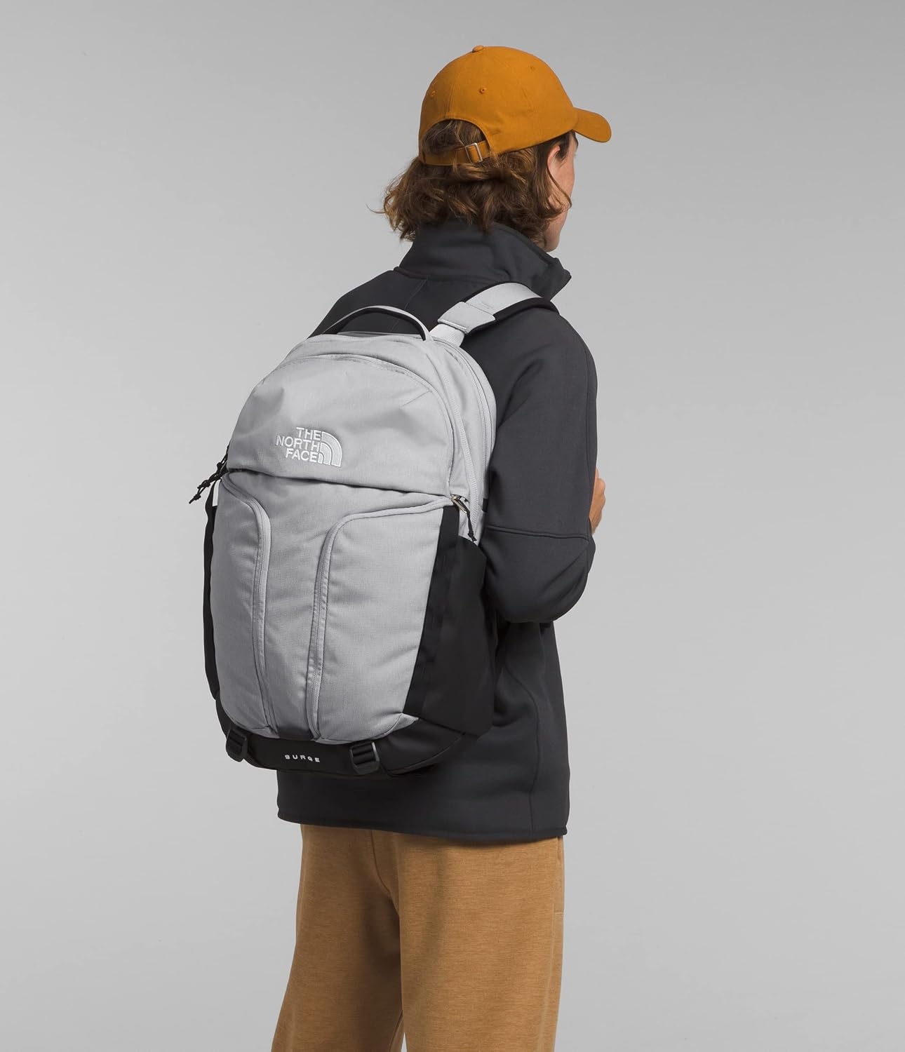 image:imageTHE NORTH FACE Surge Commuter Laptop Backpack Daypack With Water Repellent Finish 16 Laptop Sleeve Reflective DetailsMeld Grey Dark HeatherTnf Black