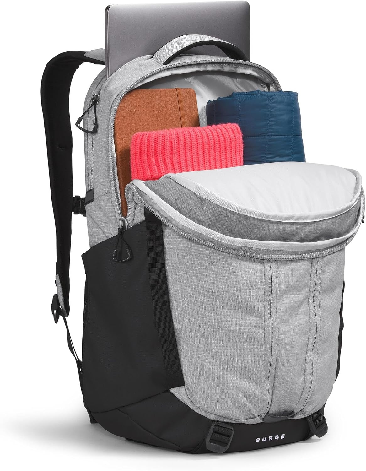 image:imageTHE NORTH FACE Surge Commuter Laptop Backpack Daypack With Water Repellent Finish 16 Laptop Sleeve Reflective DetailsMeld Grey Dark HeatherTnf Blacknpf