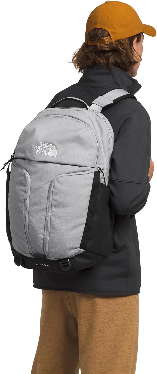 image:imageTHE NORTH FACE Surge Commuter Laptop Backpack Daypack With Water Repellent Finish 16 Laptop Sleeve Reflective DetailsMeld Grey Dark HeatherTnf Blacknpf