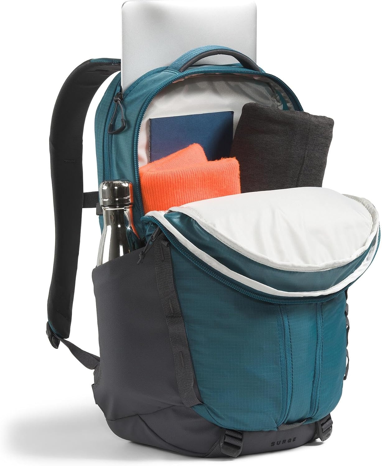 image:imageTHE NORTH FACE Surge Commuter Laptop Backpack Daypack With Water Repellent Finish 16 Laptop Sleeve Reflective DetailsSpaceAnthracite Grey