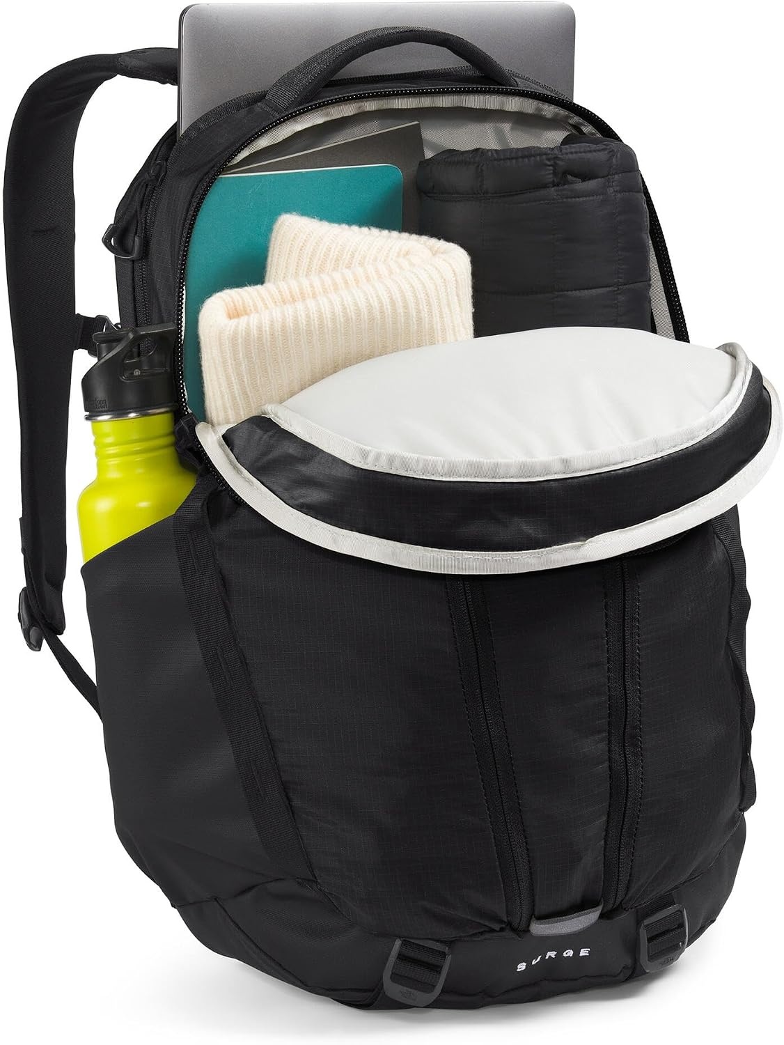 image:imageTHE NORTH FACE Surge Commuter Laptop Backpack Daypack With Water Repellent Finish 16 Laptop Sleeve Reflective DetailsTnf BlackTnf Blacknpf