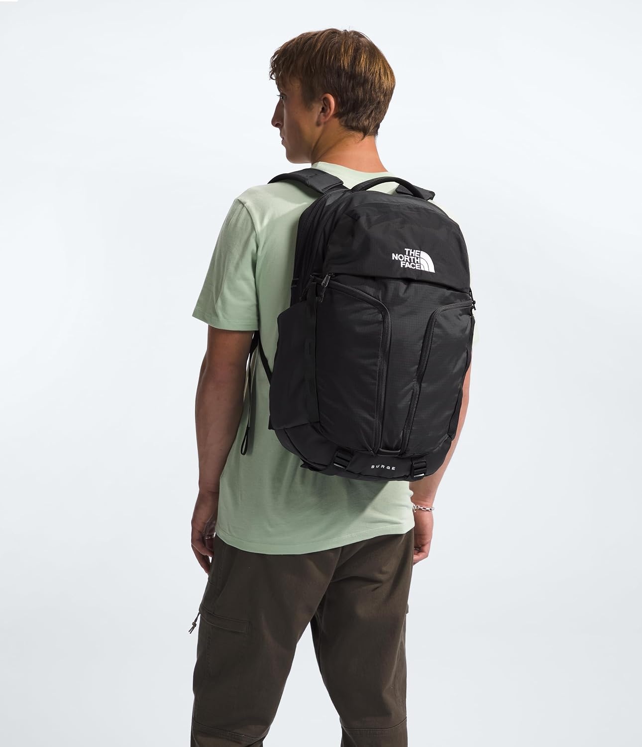image:imageTHE NORTH FACE Surge Commuter Laptop Backpack Daypack With Water Repellent Finish 16 Laptop Sleeve Reflective DetailsTnf BlackTnf Blacknpf