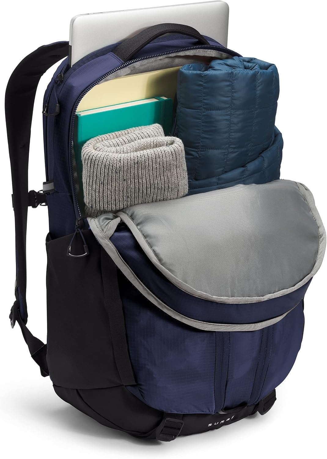 image:imageTHE NORTH FACE Surge Commuter Laptop Backpack Daypack With Water Repellent Finish 16 Laptop Sleeve Reflective DetailsTnf NavyTnf Black