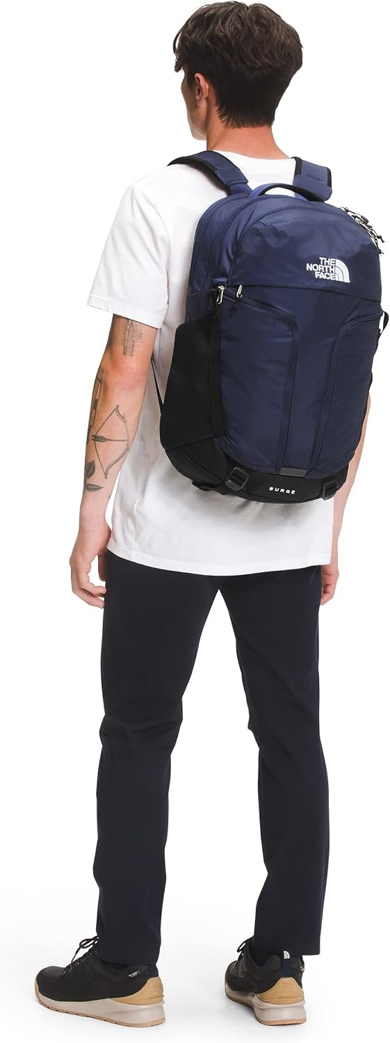 image:imageTHE NORTH FACE Surge Commuter Laptop Backpack Daypack With Water Repellent Finish 16 Laptop Sleeve Reflective DetailsTnf NavyTnf Black