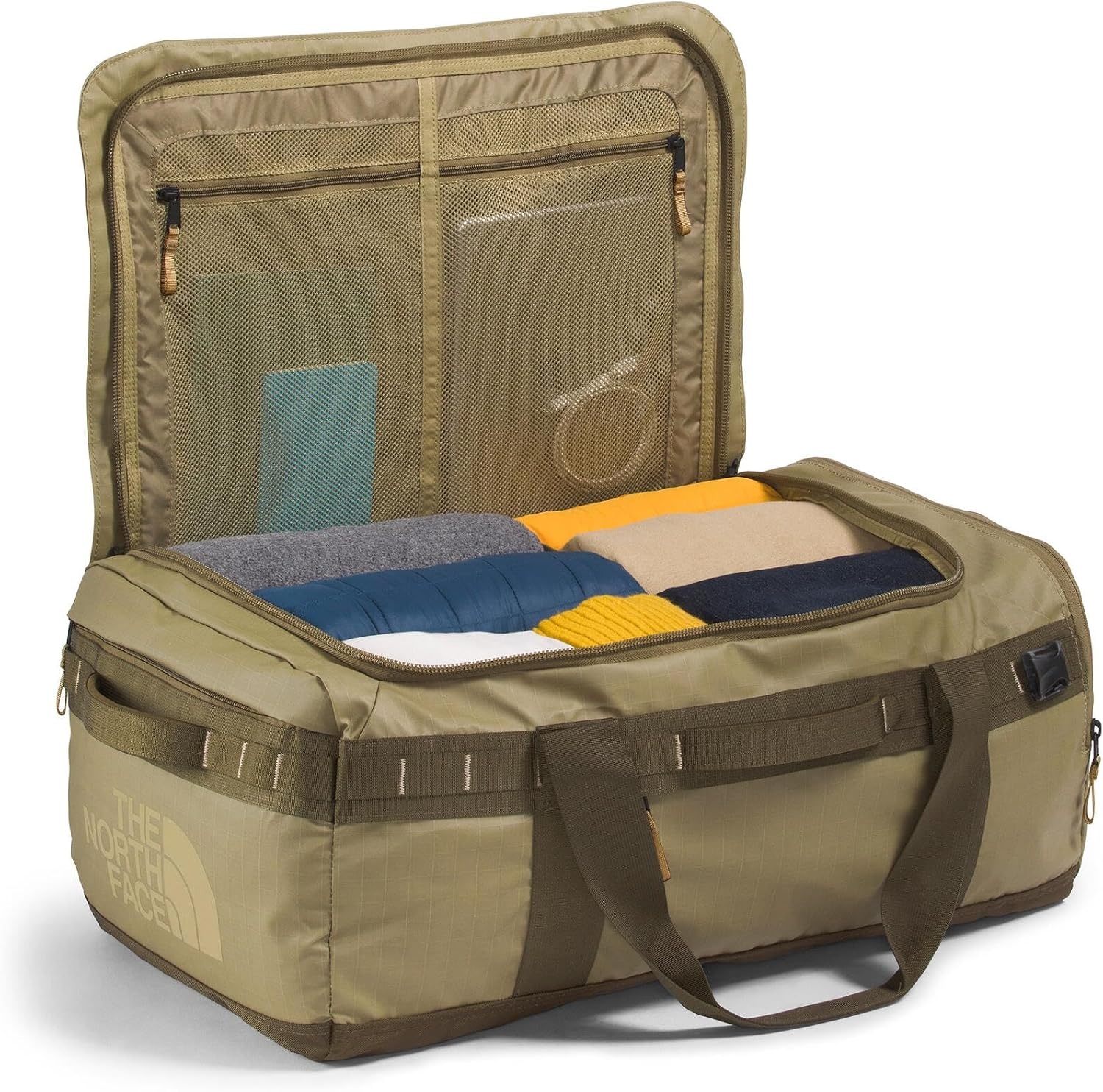 image:imageTHE North FACE Mens Base Camp Voyager 62L DuffelCedarSycamoreKhaki Stone