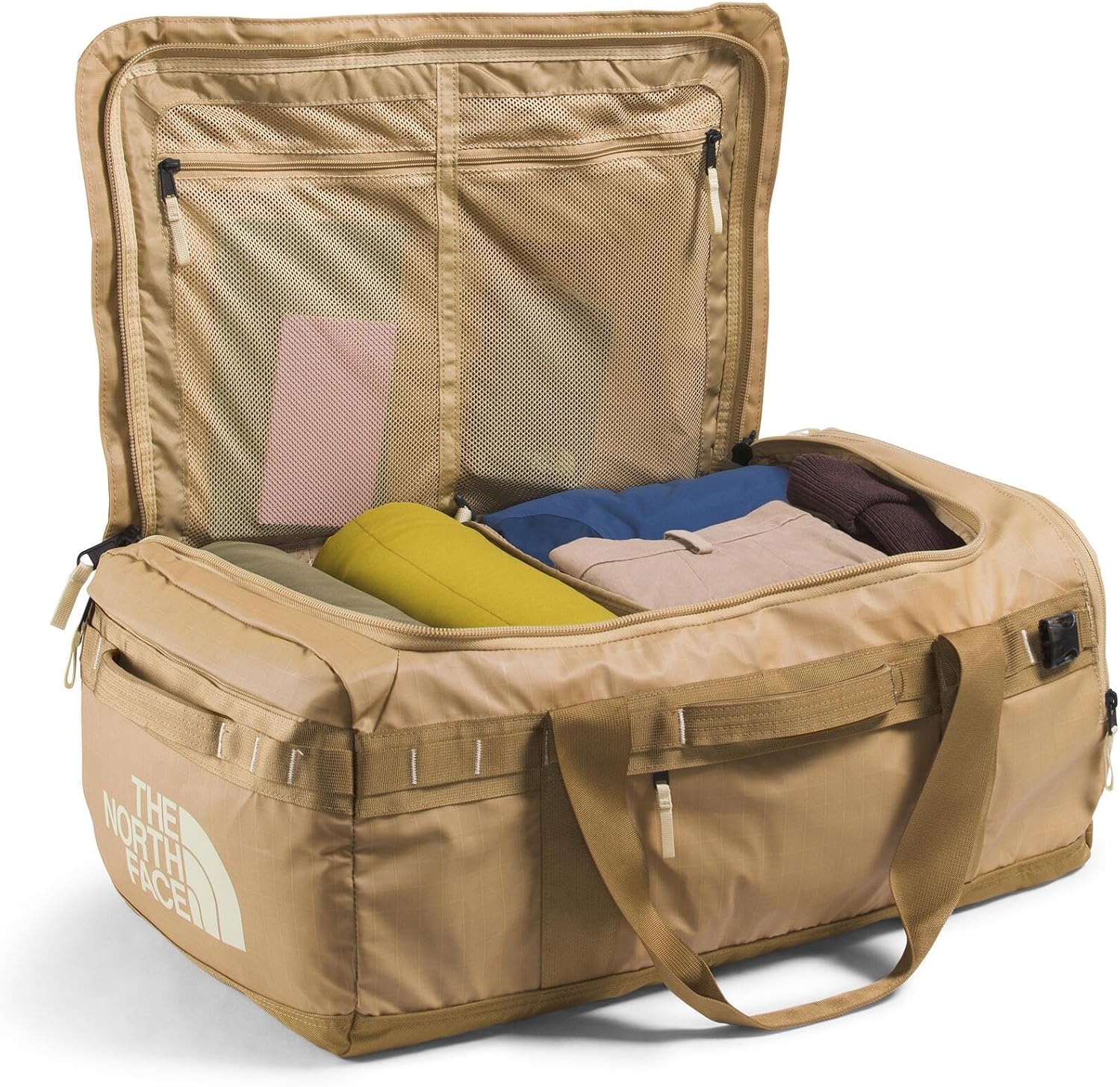 image:imageTHE North FACE Mens Base Camp Voyager 62L DuffelKhaki StoneUtility BrownDesert Stone