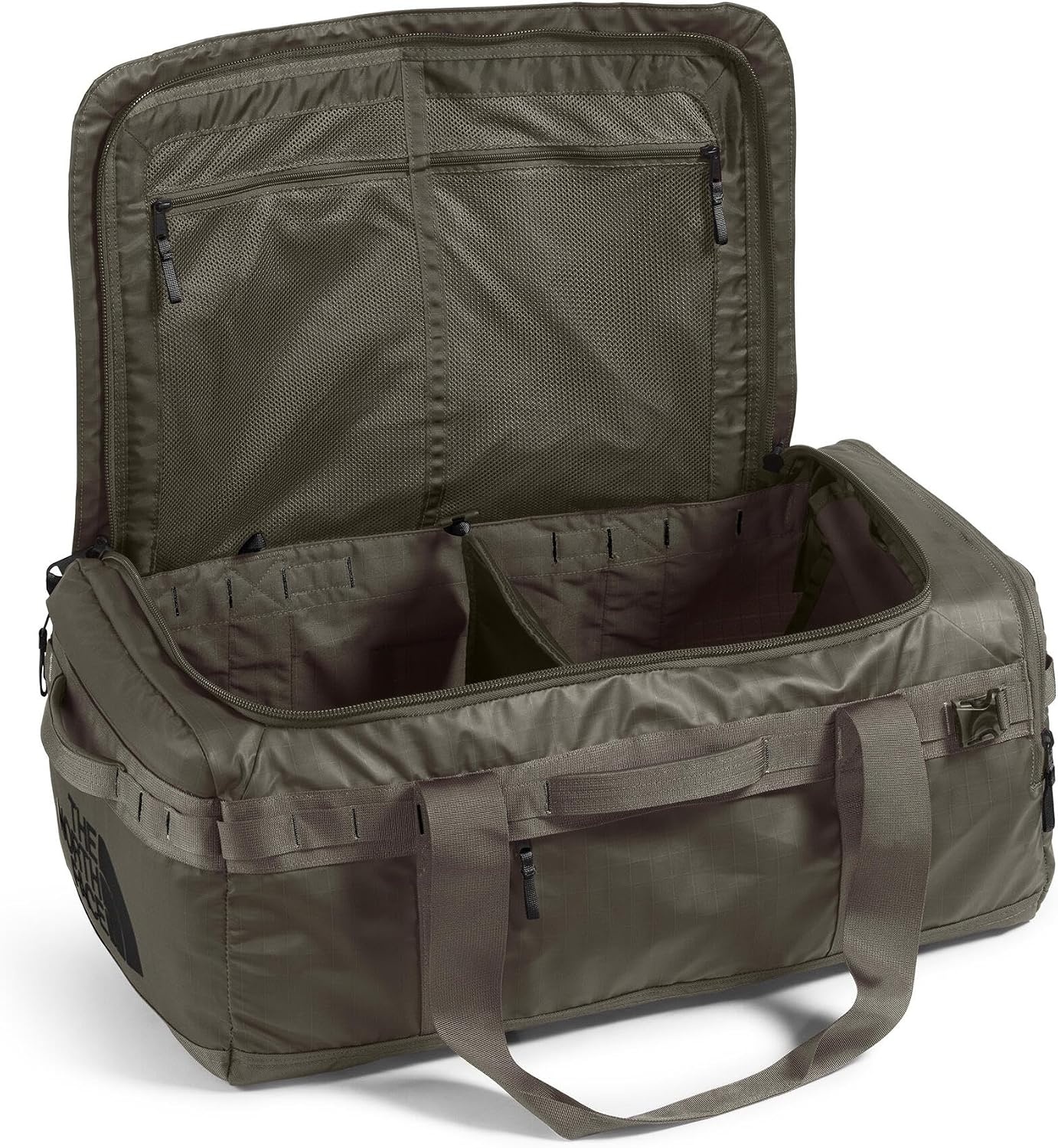 image:imageTHE North FACE Mens Base Camp Voyager 62L DuffelNew Taupe GreenTNF BlackNPF