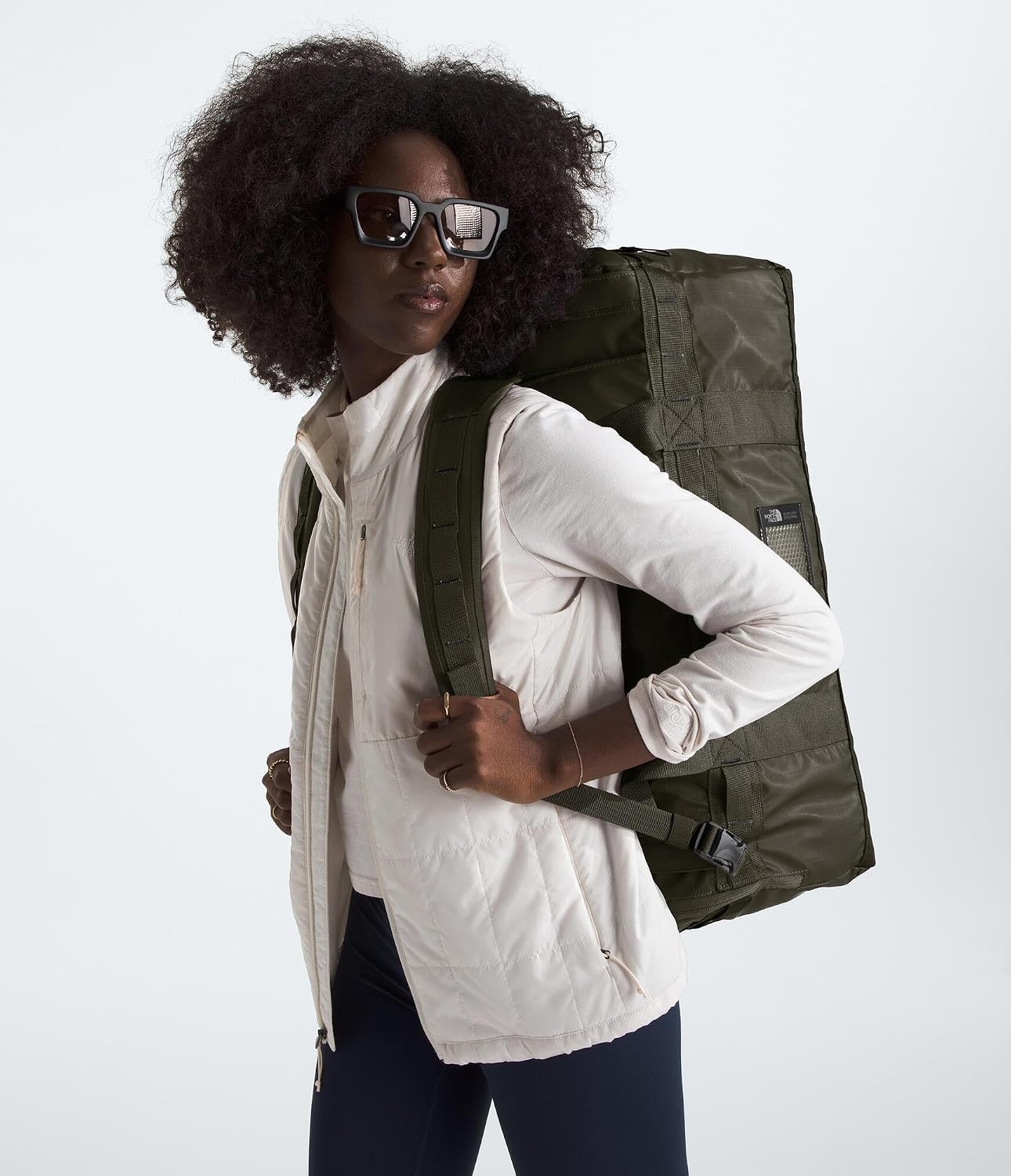 image:imageTHE North FACE Mens Base Camp Voyager 62L DuffelNew Taupe GreenTNF BlackNPF