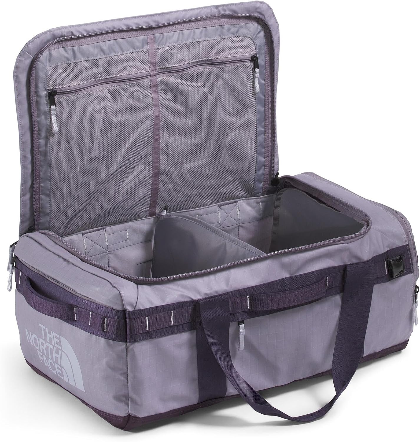 image:imageTHE North FACE Mens Base Camp Voyager 62L DuffelTranscendent GreyEndless DuskHigh Rise Grey