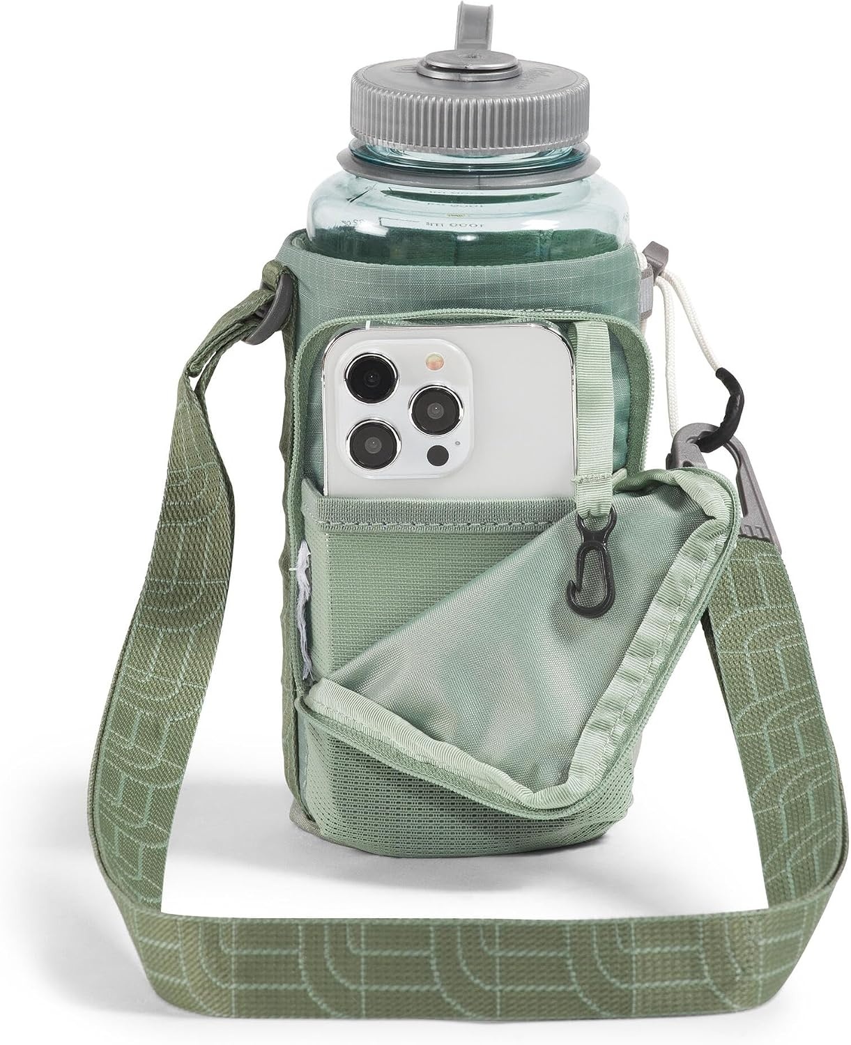 image:imageThe North Face Borealis Water Bottle Holder Adjustable Strap WaterRepellent Finish External Pocket with Key Hook Pale Plum Light HeatherPale Plum One SizeSlate MossBark Mist