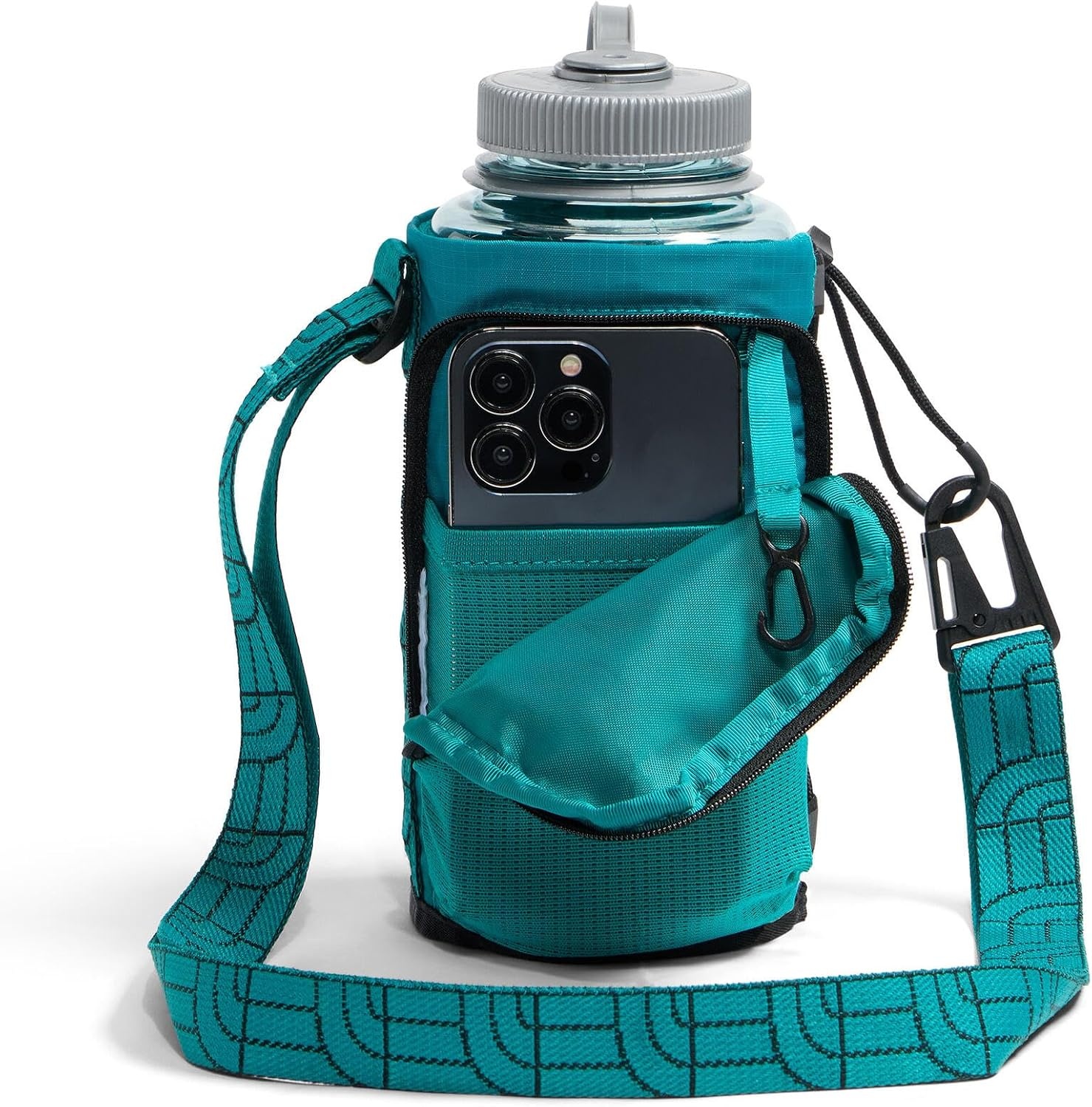 image:imageThe North Face Borealis Water Bottle Holder Adjustable Strap WaterRepellent Finish External Pocket with Key Hook Pale Plum Light HeatherPale Plum One SizeRestorative TealTNF Black