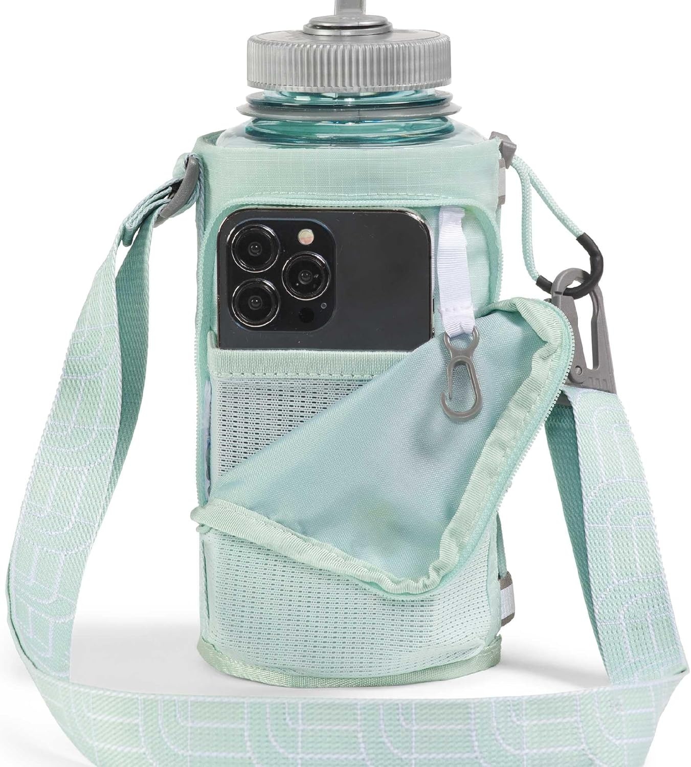 image:imageThe North Face Borealis Water Bottle Holder Adjustable Strap WaterRepellent Finish External Pocket with Key Hook Pale Plum Light HeatherPale Plum One SizeOpal Frost