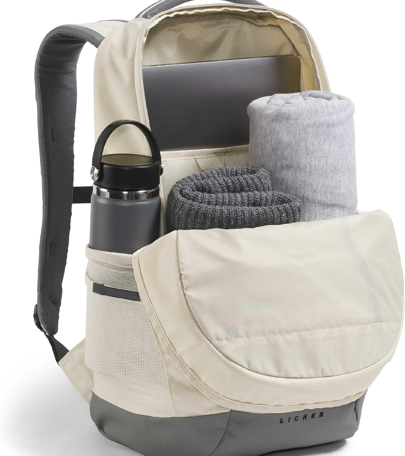image:imageThe North Face Lichen Daypack Everyday Commuter Backpack Laptop Sleeve Water Bottle Pockets Center Front Pouch Pacific TealTNF Black One SizeDesert StoneSmoked PearlNew Taupe Green