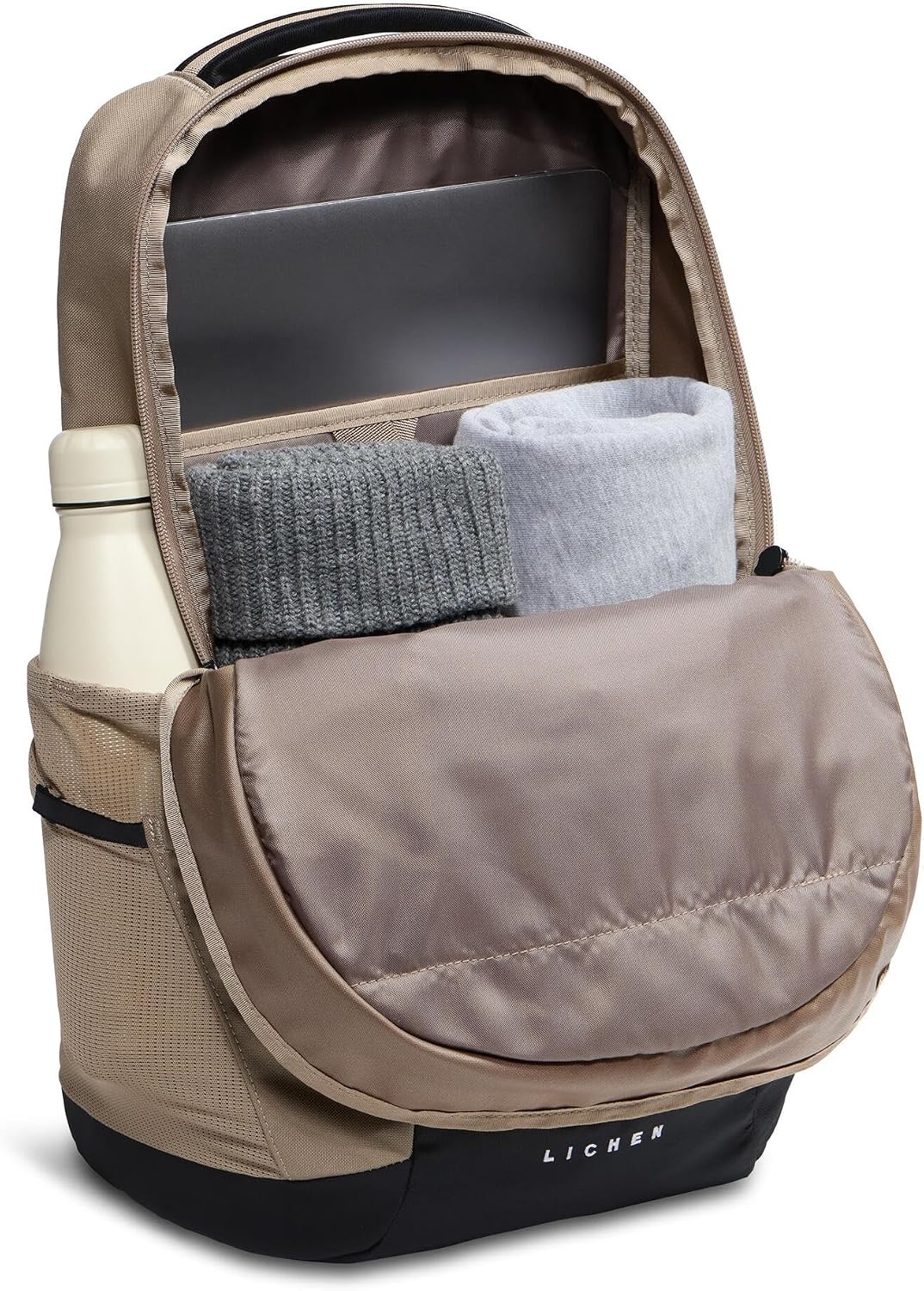 image:imageThe North Face Lichen Daypack Everyday Commuter Backpack Laptop Sleeve Water Bottle Pockets Center Front Pouch Pacific TealTNF Black One SizeGarnetTnf Black