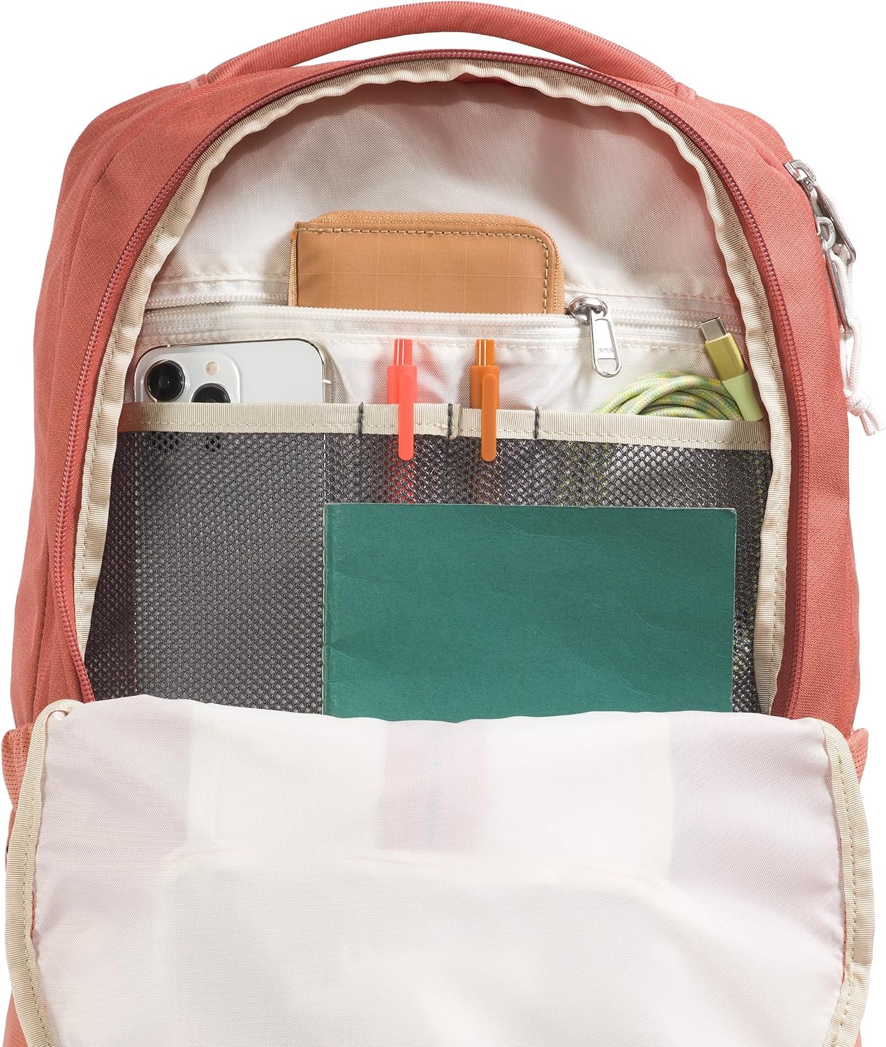 image:imageThe North Face Lichen Daypack Everyday Commuter Backpack Laptop Sleeve Water Bottle Pockets Center Front Pouch Pacific TealTNF Black One SizeMars Dust Dark HeatherMars Dust