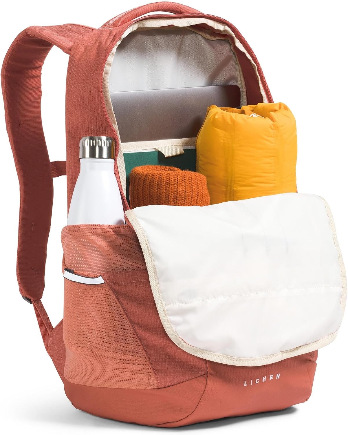 image:imageThe North Face Lichen Daypack Everyday Commuter Backpack Laptop Sleeve Water Bottle Pockets Center Front Pouch Pacific TealTNF Black One SizeMars Dust Dark HeatherMars Dust