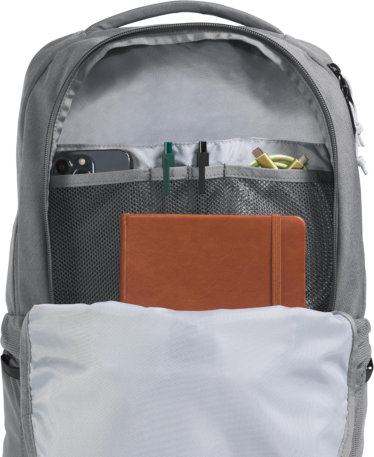 image:imageThe North Face Lichen Daypack Everyday Commuter Backpack Laptop Sleeve Water Bottle Pockets Center Front Pouch Pacific TealTNF Black One SizeSmoked Pearl Dark HeatherTnf Black