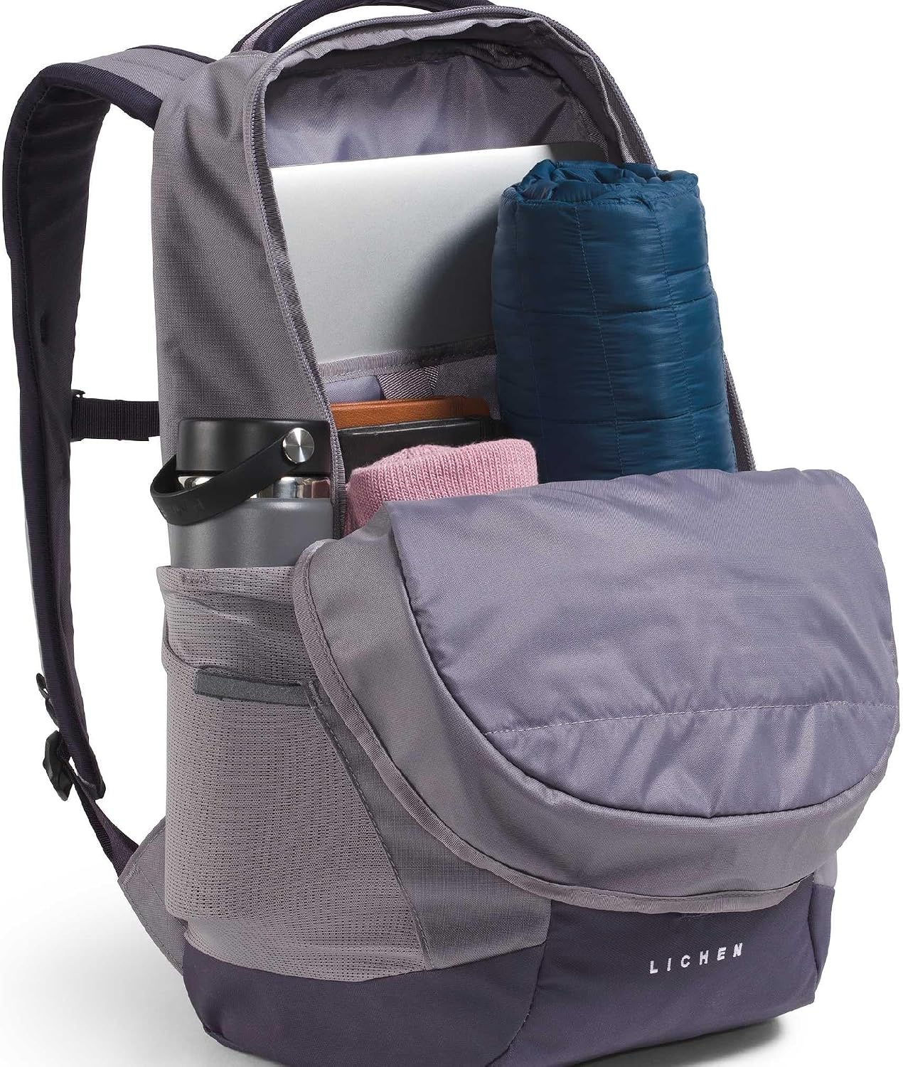 image:imageThe North Face Lichen Daypack Everyday Commuter Backpack Laptop Sleeve Water Bottle Pockets Center Front Pouch Pacific TealTNF Black One SizeTranscendent GreyEndless Dusk