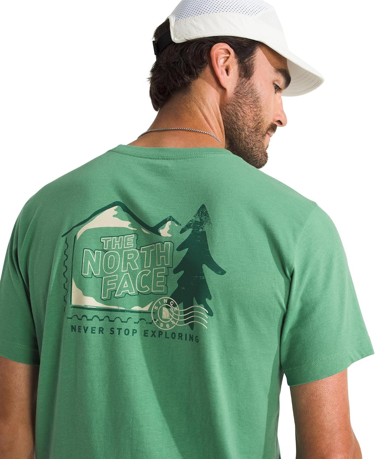 image:imageThe North Face Mountain Stamps Regular Short Sleeve TeeDimmed Algae Mountain Stamps